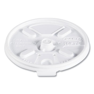 Lift N' Lock Plastic Hot Cup Lids, Fits 10 oz Cups, White, 1000/Carton